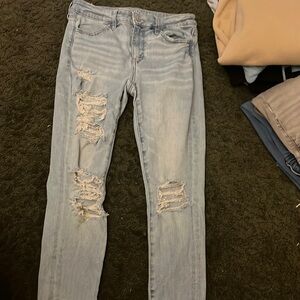 Light blue American eagle ripped jeans